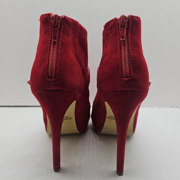 Mark & Maddux Bright Red Stripper Platform Stelletos Size 7.5 - Picture 4 of 8